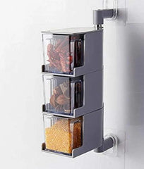 3 Layers Sticking Rotary Seasoning Kitchen Organizer - Emirate Market