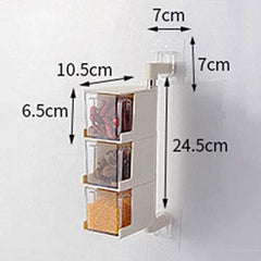 3 Layers Sticking Rotary Seasoning Kitchen Organizer - Emirate Market