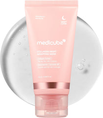 Medicube Collagen Overnight Wrapping Peel Off Facial Mask Pack - Elasticity & Hydration Care, Reduces Sagging & Dullness - Hydrolyzed Collagen For Glowing Skin - Korean Skin Care, 2.53 fl.oz - Emirate Market