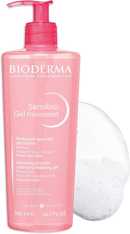 BioDerma Sensibio Soothing Micellar Cleansing Foaming Gel For Sensitive Skin, 500 ml - Emirate Market