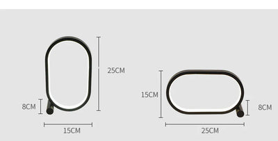 مصباح USB قابل للتوصيل بمصباح بيضاوي من الأكريليك مع تحكم باللمس وقابل للتعتيم مصباح ليلي إبداعي بسيط حديث بجانب السرير ومصباح قراءة للطاولة والمكتب LED